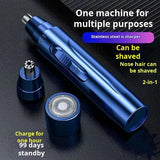 Men's Usb Rechargeable Electric Trimmer Trimming Scissors Nose Hair Shaver