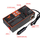 RV Socket Outlets DC 12V/24V to AC 110V/220V Camper Car Inverter Power Adapter Converter Cigar Lighter Plug USB Chargers 8 Ports