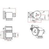 Pulley Drive Rotary ER32 Collet Chuck 4th A Axis Center Height 65MM CNC Engraving hine Woodworking Tools