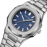 PINTIME Men's Watches Waterproof 30m Top Brand Quartz Wristwatch Luxury Stainless Steel Calendar Sports Clock Casual Reloj Gifts