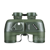 Marine Military 10x50 Waterproof Binoculars with Rangefinder Compass BAK4 Prism FMC Lens for Birdwatching Hunting Boating