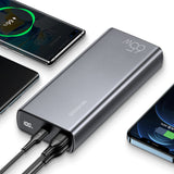 USAMS 30000mah 65watt Ban Station Portable Charger Pd Slim Powerbank Fast Charging Mini Power Bank for Laptop