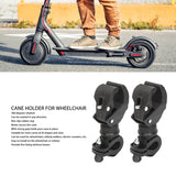 2 Sets 360 Degrees Rotating Crutch Stick Bracket Accessories for Wheelchair Walking Cane Holder