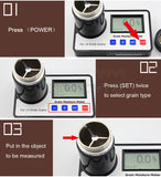Grain Moisture Meter for 14 Kinds Grains Smart Moisture Tester Digital Display Coffee Cocoa Beans Wheat Corn Moisture Analyzer