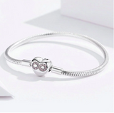 Sterling silver snake bone bracelet