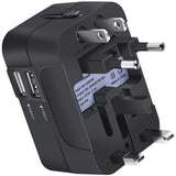 VIE universal plug 2-port USB adapter AC charger for VIEs around the world