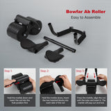 1pc Ab Roller, Automatic Rebound Abdominal Exercise Wheel With Elbow Support, Double Wheels Abdominal Muscle Trainer