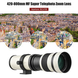 MF Super Telephoto Zoom Lens F/8.3-16 420-800mm T Mount with NEX-mount Adapter Ring for Sony NEX E-mount Camera NEX-5R