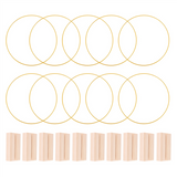 12 Inch Floral Hoop Centerpieces Table, Metal Wreath Ring with 10 PCS Place Card Holders for Wedding