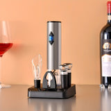 1pc 6pcs 6-in-1 Automatic Electric Wine Bottle Opener Set - Battery Operated, Stainless Steel