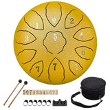 8 Inch 11 Notes Hand Pan Drum in F Key - Percussion Instrument for Entertainment, Meditation, Yoga, Zen Gifts