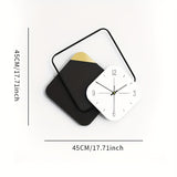 1pc Modern Minimalist Personality Metal Eco-friendly Plate Creative Wall Clock -17.7 "(approx. 45 Cm) - Large Battery Operated Clock For Living Room, Kitchen, Bedroom, Dining Room And Office Decor