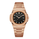 PINTIME Man Watch Waterproof Stainless Steel Quartz Wristwatch Nautilus Scrub Male Business Clock Calendar Relogios Masculino