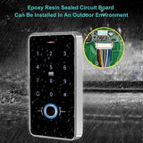 IP68 Waterproof Fingerprint Access Control System,Wiegand 26 PIN Code RFID Keypad With 5PCS IC Key Fobs,Backlight