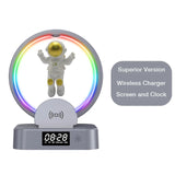 Magnetic Levitating Bluetooth Speaker ating Astronaut Speakers Sound Box with LED Light Show Wireless Charger New