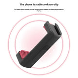 Mini Vlog Live Stream Clip Adjustable Phone Holder with Cold Shoe Mount 1/4" Screw Hole for 55-90mm Width Smartphone