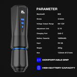 2023 New Wireless Tattoo Pen Machine Brushless Motor 1600mAh Lithium Battery Pack Portable Professional Tattoo Equipment