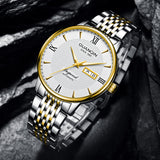 GUANQIN Week Calendar Type Luxury Man watch Stainless steel Mechanical watch for men Sapphire Waterproof Luminous Men's watches