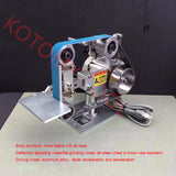 110V/220V Small Vertical And Horizontal Dual Use Belt Sander Polishing Grinding hine Fixed Angle Open V Brushles