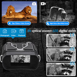 Night Vision Binoculars Infrared Digital Night Vision Goggles 850nm HD 8X Digital Zoom Hunting Device 1080P Video Day Night 300m
