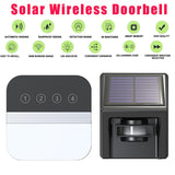 4-Way Induction Area Doorbell -- Solar Transmitter + Door Bell Receiver 100V-240V Wide Voltage Home Driveway Alarm Infrared