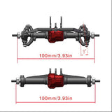 Front And Rear Axles For 1/18 Trx4m Remote Control Model Car Axle Upgrade Accessories, Black