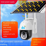 1 PCS Solar Security Camera Wireless Outdoor System 2Mp Battery Powered White ABS For Home Security, Panoramic PTZ