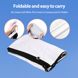 80-inch Portable HD Projector 16:9 Projection Screen Foldable Durable Wall Mounted for Outdoor Movies Home Theater Office
