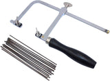 Adjustable Frame Jewelry Saw - 144 Blades - Professional Jewelry Making Kit (black Handle Movable Bow Saw + 144 Household Saw Blades) And