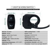 Ebike Headlight Harness 12~72V Electric Bike Lamp Front/Rear Light Set Quick Release Switch Taillight