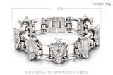 Fashion Titanium Steel Lion Head Bracelet
