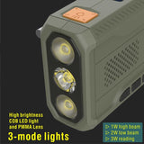 Digital Display Solar Emergency Tuning Radio with Flashlight Portable Hand Crank Power Bank Phone Charger Weather Forecast