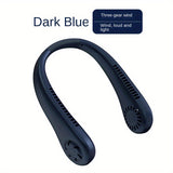 1pc USB Portable Neck Fans - Bladeless, Wearable, and Battery Powered Personal Fan for Comfortable and Convenient Cooling