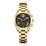 Top Brand Women Watch Stainless Steel Waterproof 30m Roman Six Hand Dial Calendar Casual Quartz Wristwatch Relogios Feminino