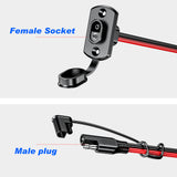Quick Connector Harness 12AWG 30CM Waterproof SAE Extension Cord Sidewall Port for Solar Panel Generator Battery Charger