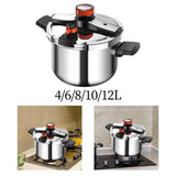 Thickened Pressure Cooker - For All Hob Types, Secure Locking, Fast Heating