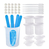 Silicone Measuring Cups Tool Kit With Stir Sticks Finger Cots For DIY Epoxy Resin Mixing Jewelry Making
