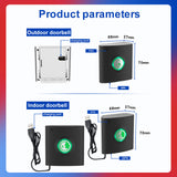 Wireless 433MHz Electronic Doorbell - Smart Intercom for Home and Office. One-Button Operation