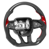 D Type Carbon Fiber Steering Wheel Epoxy Coating Car Replacement for 2015-2021