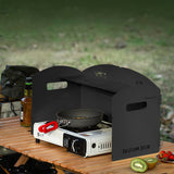 Foldable Gas Stove Windshield with Storage Layer - Ultra-Light Portable Camping Accessory