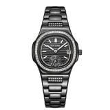 PINTIME Watch for Women Luxury Stainless Steel Strap Quartz Wristwatch Waterproof 3Bar Calendar Girls Watch Casuals Reloj Mujer