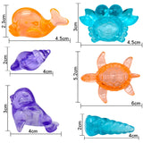 40Pcs Swimming Pool For Kids Diving Rings Sticks Shark Underwater Sinking Glow Gem Treasures Games Dive Toys