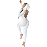 Long Sleeve Solid Color One-piece Trousers