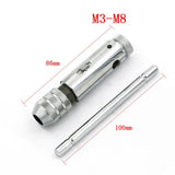 Adjustable Ratchet Hand Tap Wrench Hand Tapping Fittings Tap Wrench M3-M8 With Forward And Reverse Wrench