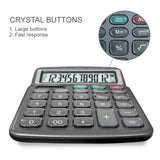 Desktop 12 Digit Large Solar Power and LCD Display Big Button Calculator Suitable Office School Home for Kids