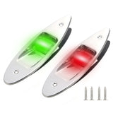 2Pcs Red Green LED Boat Navigation 12-24V Waterproof Saig Signal Lamp Marine Yacht Warning Light Side Marker