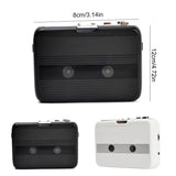 Cassette Dual Channel Radio Player Walkman with 3.5mm Jack USB / Battery Operated Tape-recorder Converter Black