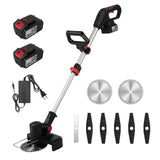 21V Brushless Grass Cordless Eater Wacker Edger Lawn with Screen Electric Weed Trimmer Tool
