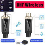 Microphone Converter Wireless Mic Transmitter+Micro Phone Receiver System XLR Adapter UHutomatic for Condenser Dynamic Audio