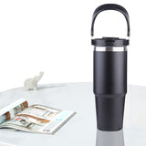 30oz Double-Layer with Handle Portable Water Cup Stainless Steel Vacuum Thermal Insulated Mug for Women Men